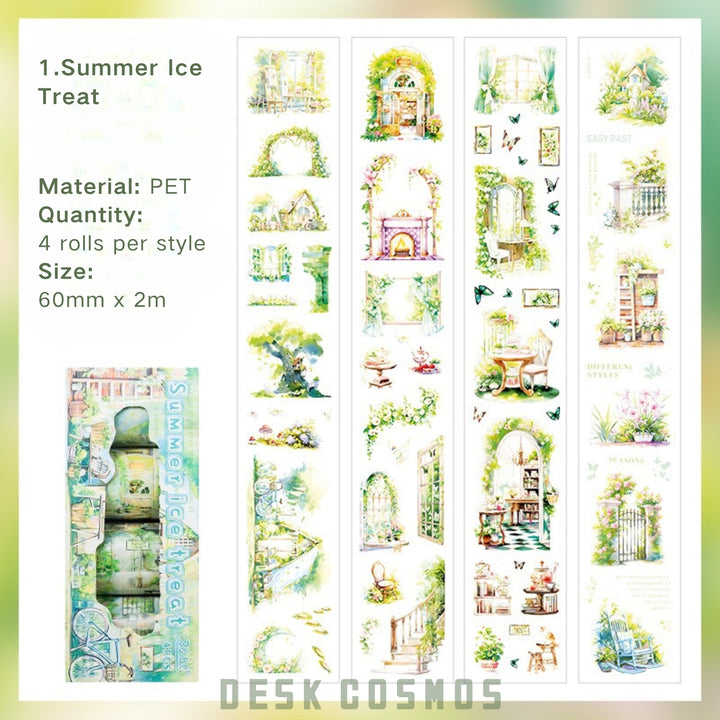 Scenery Tape Green Forest Evening City Countryside Washi Style