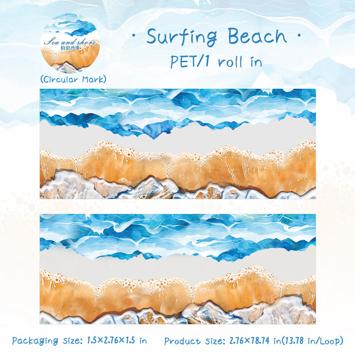 Sea and Shore PET Tape Ideal for Coastal Page Layouts