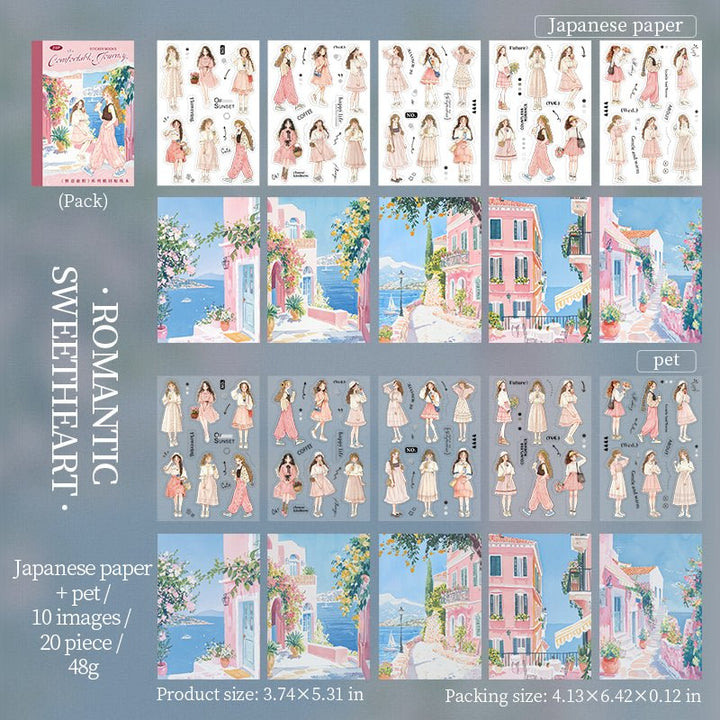 Pleasant Journey Sweetheart Romantic Stickers Travel Character Style