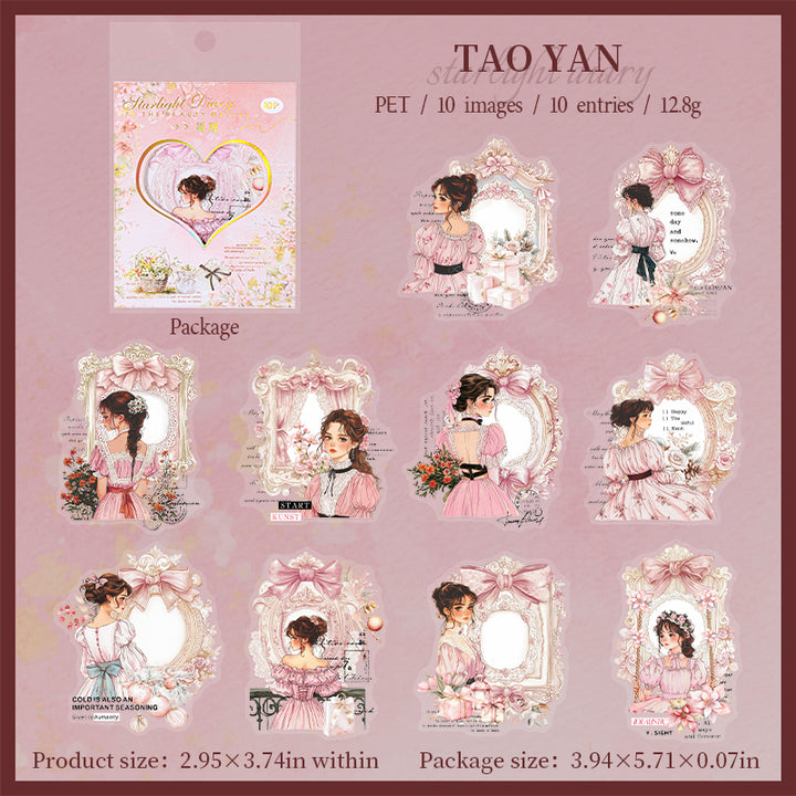 Starlight Diary Vintage Stickers for Creative Scrapbook