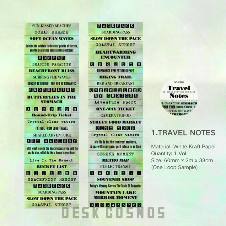 Time’s Words Series Die - cut Tape - Desk Cosmos