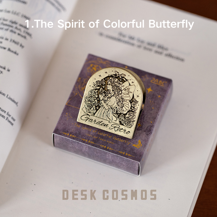 Stars and Forest Night The Spirit of Colorful Butterfly Artistic Metal Clip