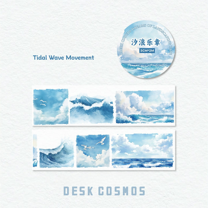 Creek Dream Cloud Rising Tape Tidal Wave Movement Floral Scenery