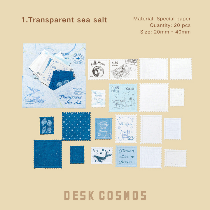 Relief Stickers Paper Stamp Series Multi Style Retro Stamp