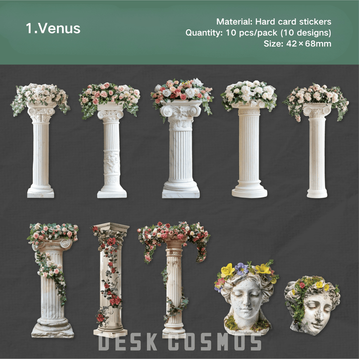 Classical Roman Column Stickers - Desk Cosmos