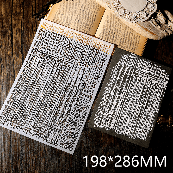 Planner Stencil Mask – Flowers, Numbers, Textures - Desk Cosmos