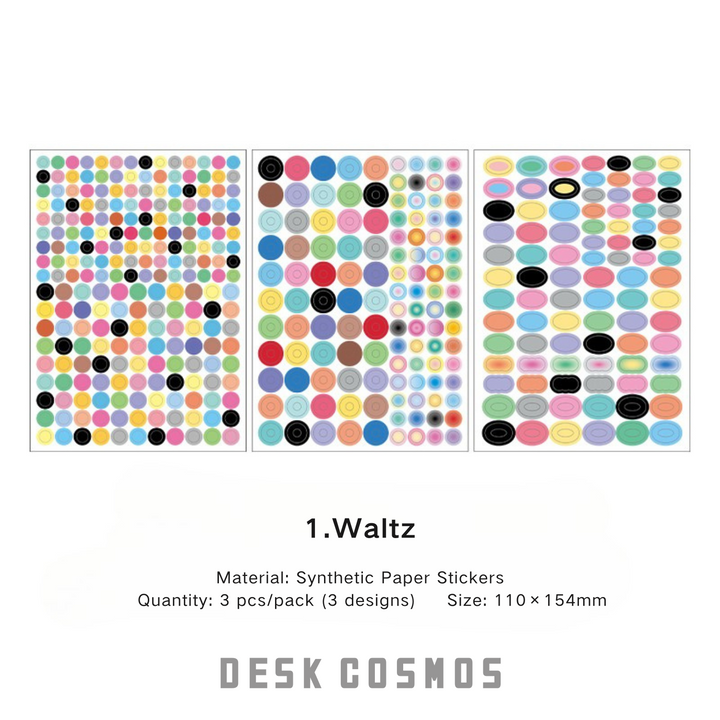 Rainbow Light Colorful Polka Dots Perfect For Diary Decoration
