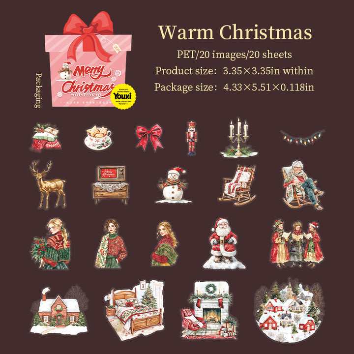 Spend Christmas Together PET Stickers Cute Snowman For Phone Case Decoration