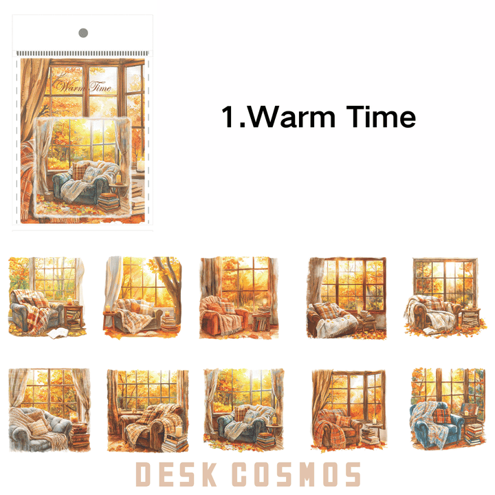 Window Landscape Series Daily Life PET Stickers Large Scenery for Scrapbooking