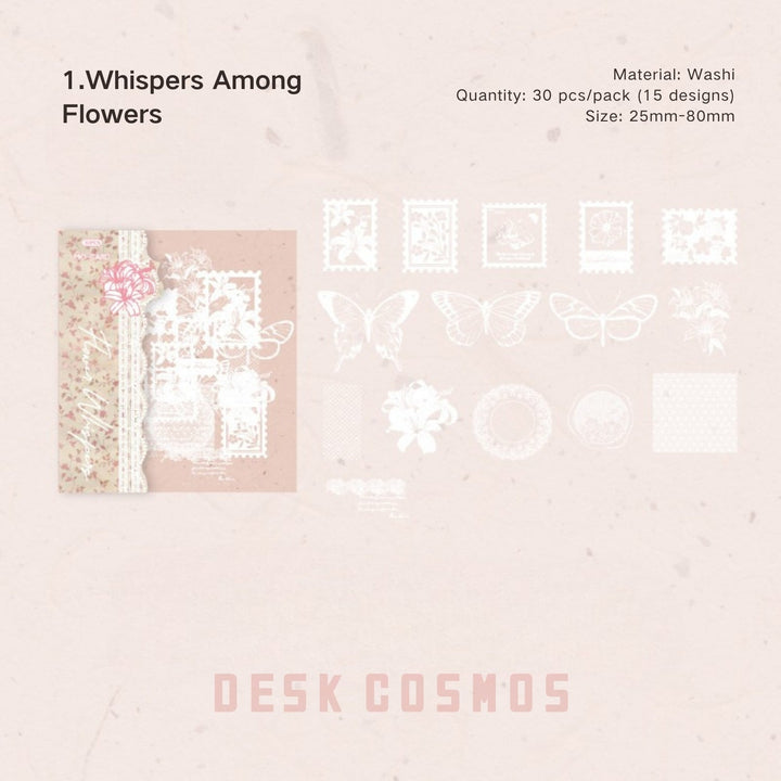 White Mist Stickers Stylish Butterflies Suitable for Art Lovers