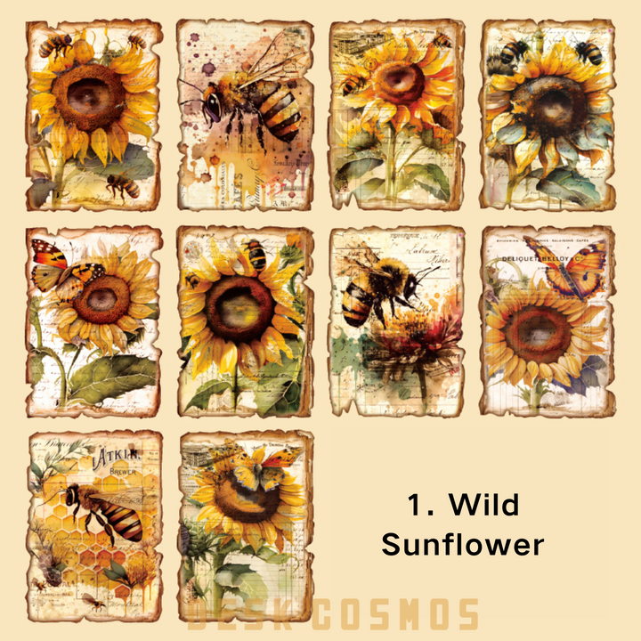 Jenny's Diary Wild Sunflower Easter Paper Retro