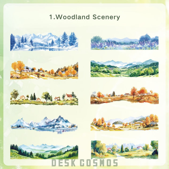 Thought of Lin Forest Scenery PET Sticker Set