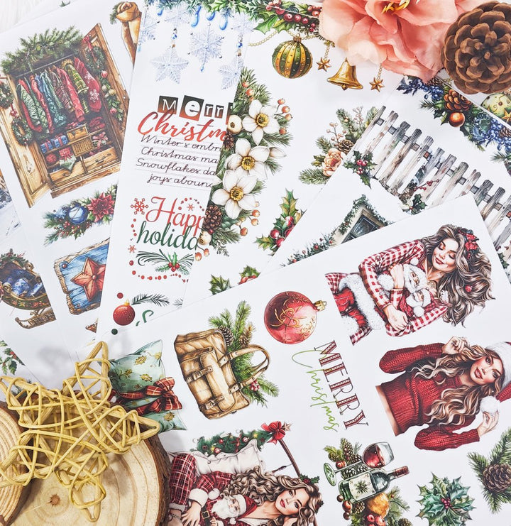 Christmas Wishes Dual - Material Sticker Book - Desk Cosmos