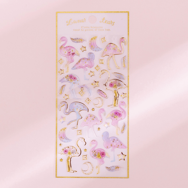 Dreamy Resin Collection Flamingo Sweet Pink Scrap Stickers