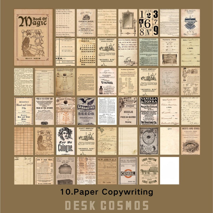 Bean Book Of Magic Paper Script Retro Text Based Memo Pad