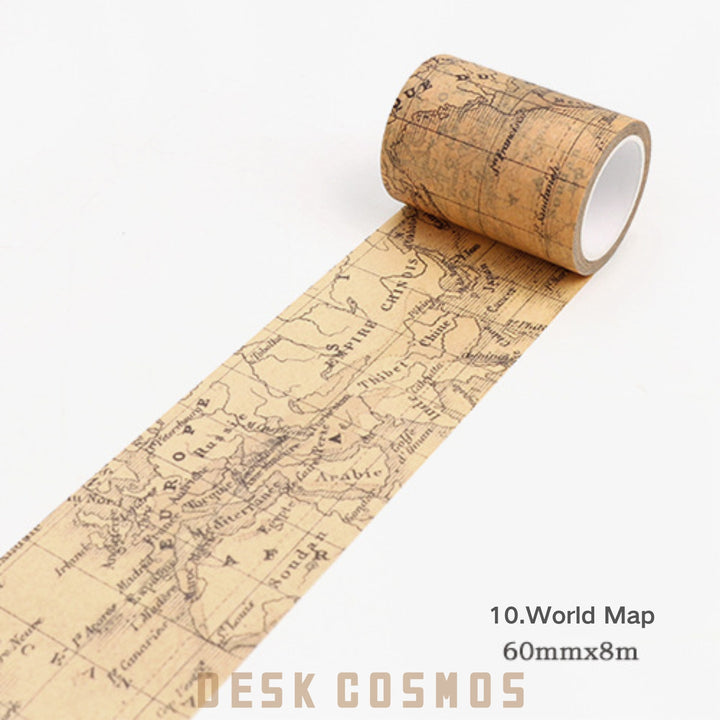 Vintage Washi Tape – Letters, Newspaper, Map, Tickets - Desk Cosmos