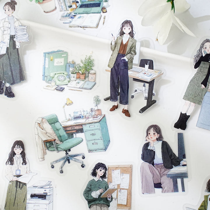 Career Life Diary PET Stickers - Desk Cosmos