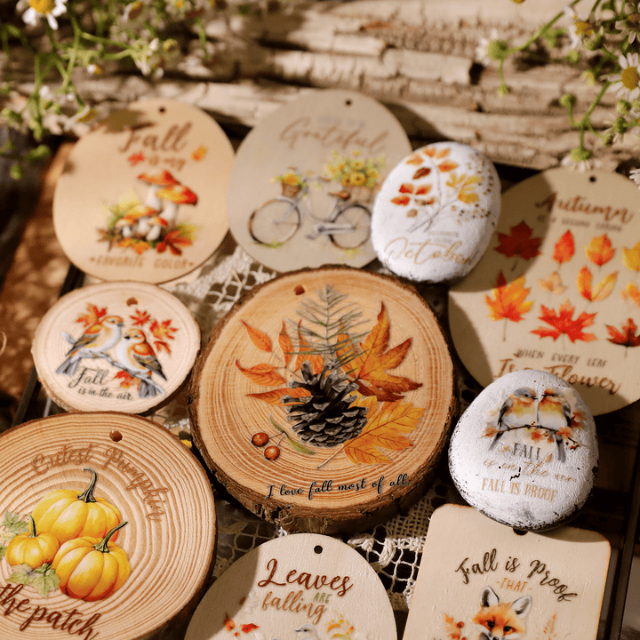 Autumn Whisper Waterproof Transfer Stickers - Desk Cosmos