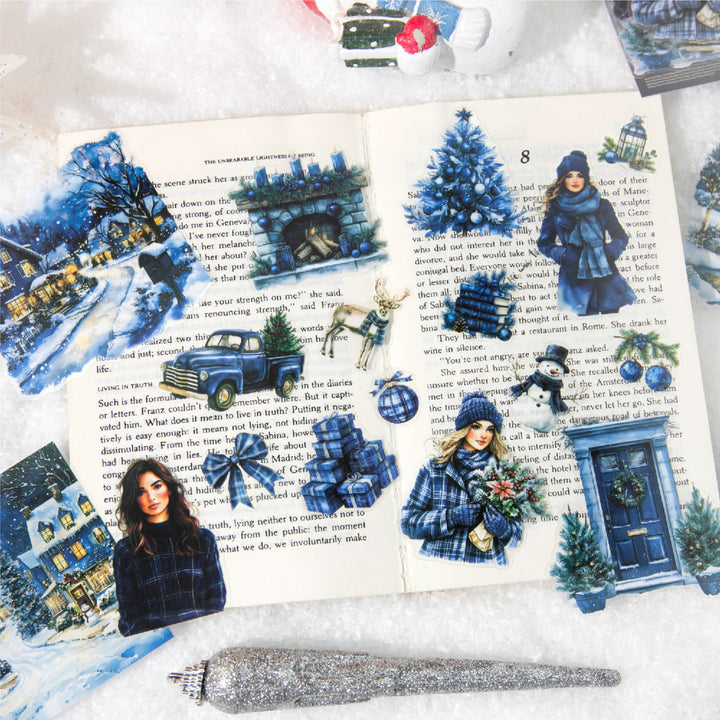 Christmas Winter Home Scene PET Stickers - Desk Cosmos