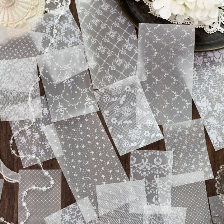 White Pattern Vellum Tracing Paper Journal Pack - Desk Cosmos