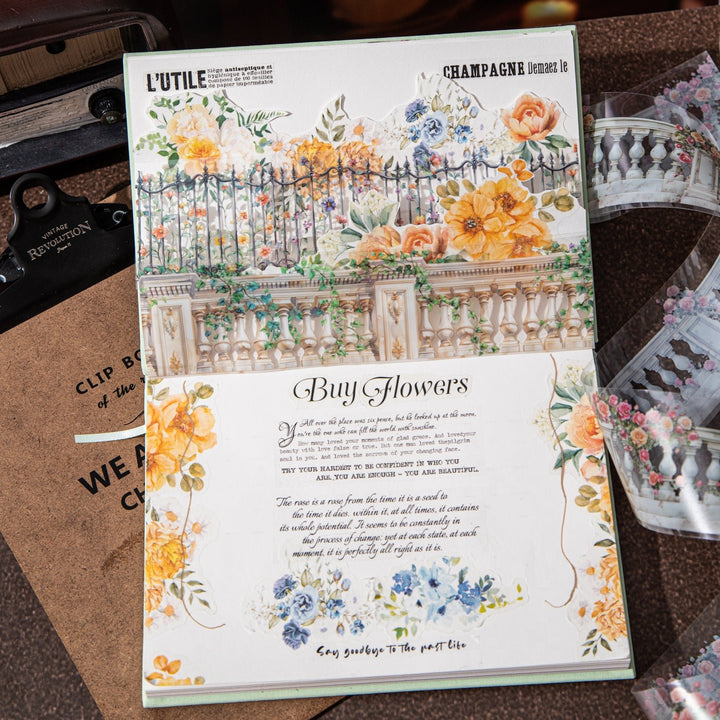 Climbing Vine Flower Scenery Tapes - Desk Cosmos