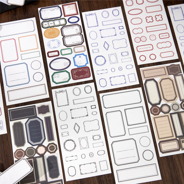 Basic Color Style Label Stickers - Desk Cosmos