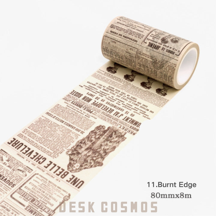 Vintage Washi Tape – Letters, Newspaper, Map, Tickets - Desk Cosmos