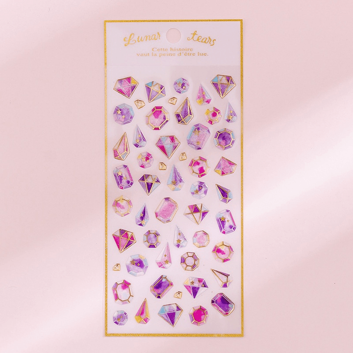 Dreamy Resin Collection Gem Crystal Shiny Resin Stickers