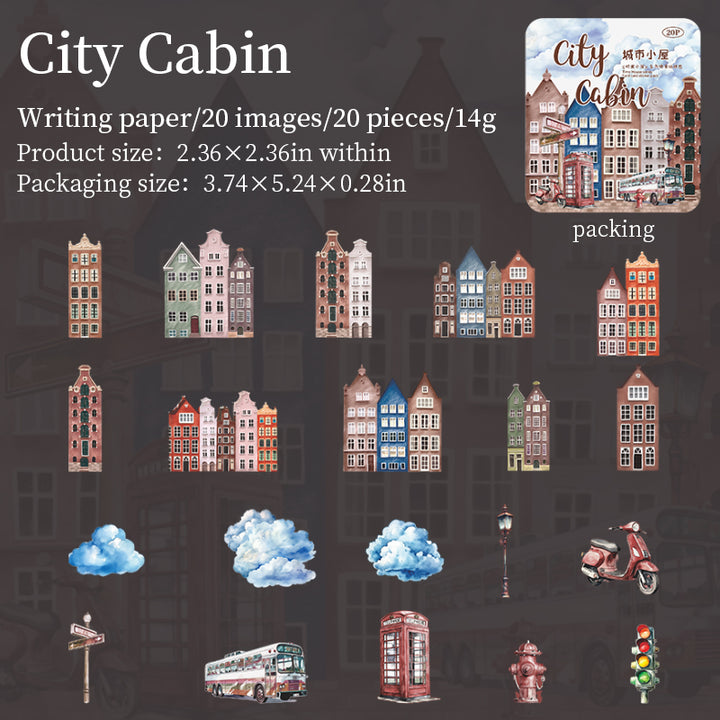 Time Cabin City Cabin Stickers Vintage House Theme