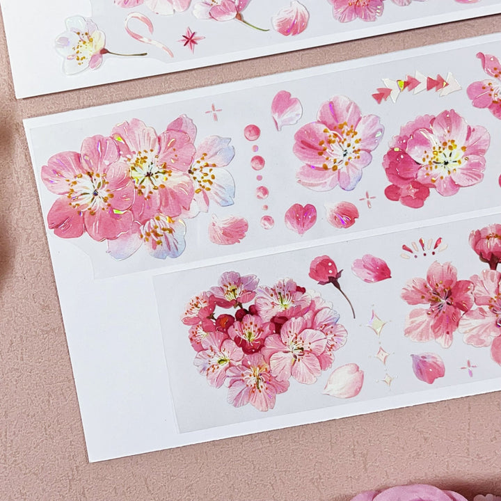 Sakura Love Romantic Flowers Die - cut Tape - Desk Cosmos