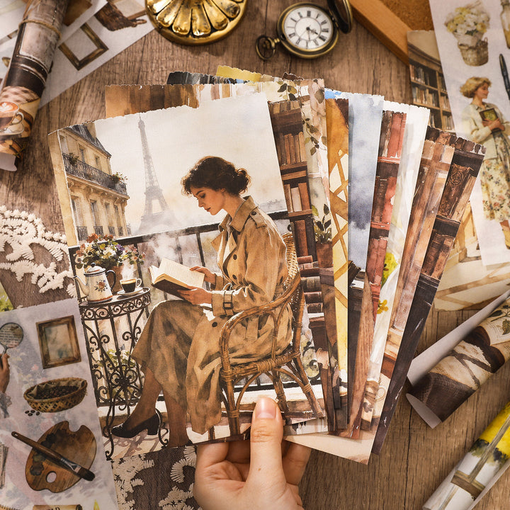 Reading Time Vintage Pre - cut Sticker Book - Desk Cosmos