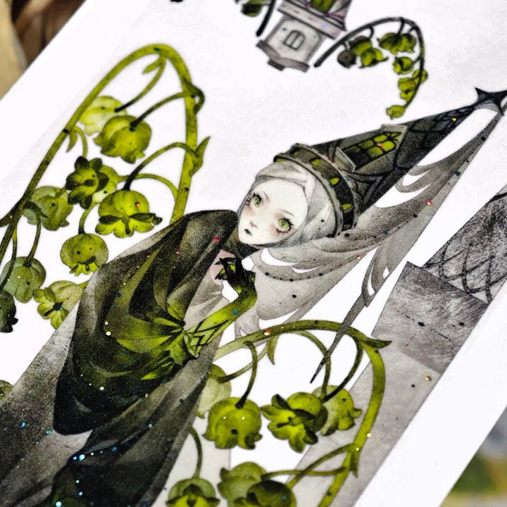 Gothic Night Witch Decorative PET Tape - Desk Cosmos