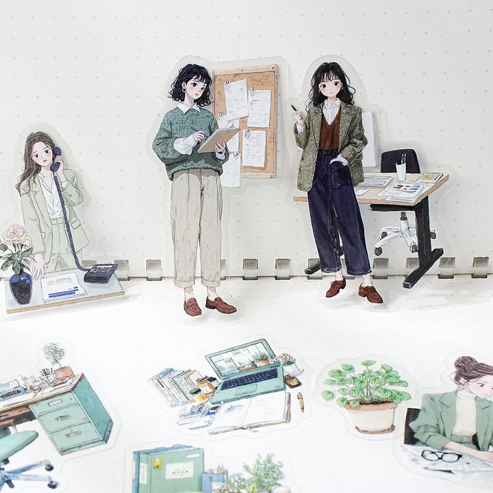 Career Life Diary PET Stickers - Desk Cosmos