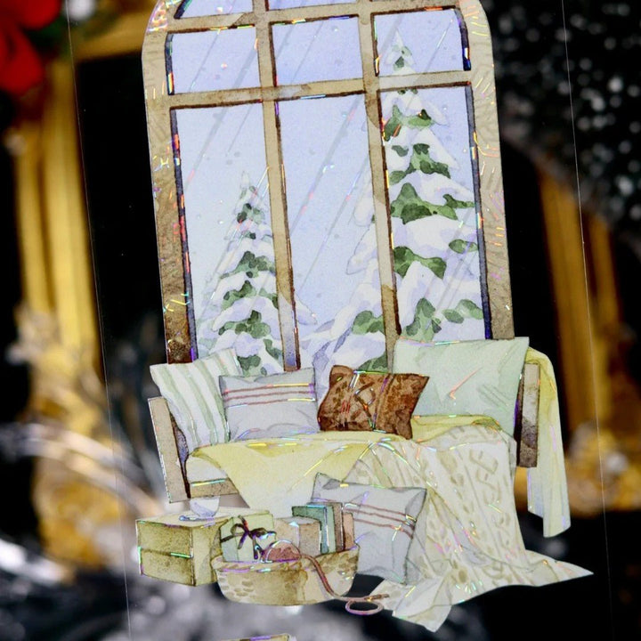 Winter Cabin Memory Scenery PET Tape - Desk Cosmos