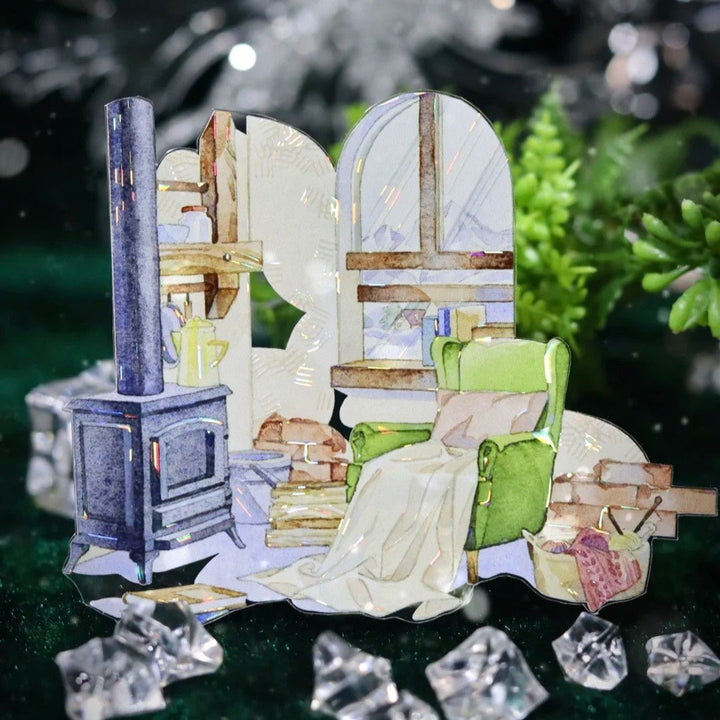 Winter Cabin Memory Scenery PET Tape - Desk Cosmos