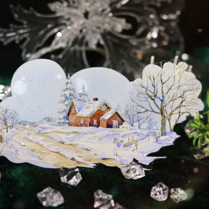 Winter Cabin Memory Scenery PET Tape - Desk Cosmos