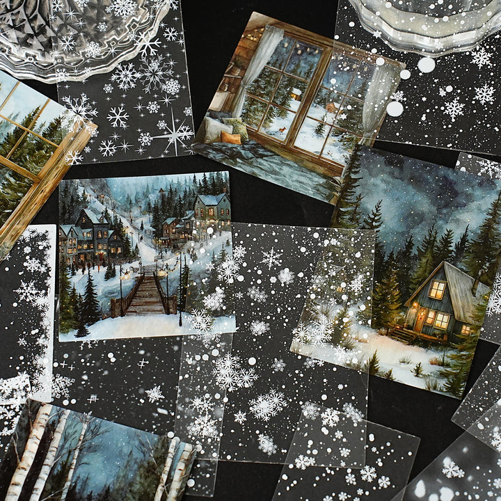 Rainy Cityscape Decorative PET Sticker - Desk Cosmos