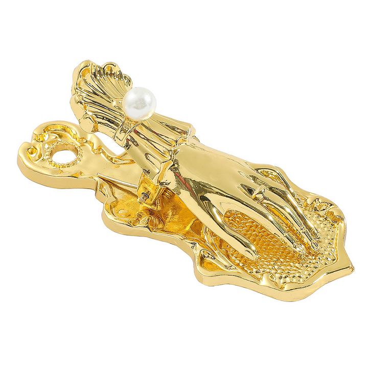 Hand Clip Vintage Planner Binder Bright Gold C Shimmering Gold Finish