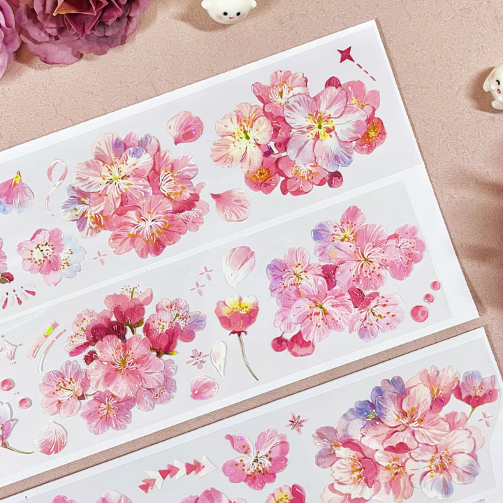 Sakura Love Romantic Flowers Die - cut Tape - Desk Cosmos