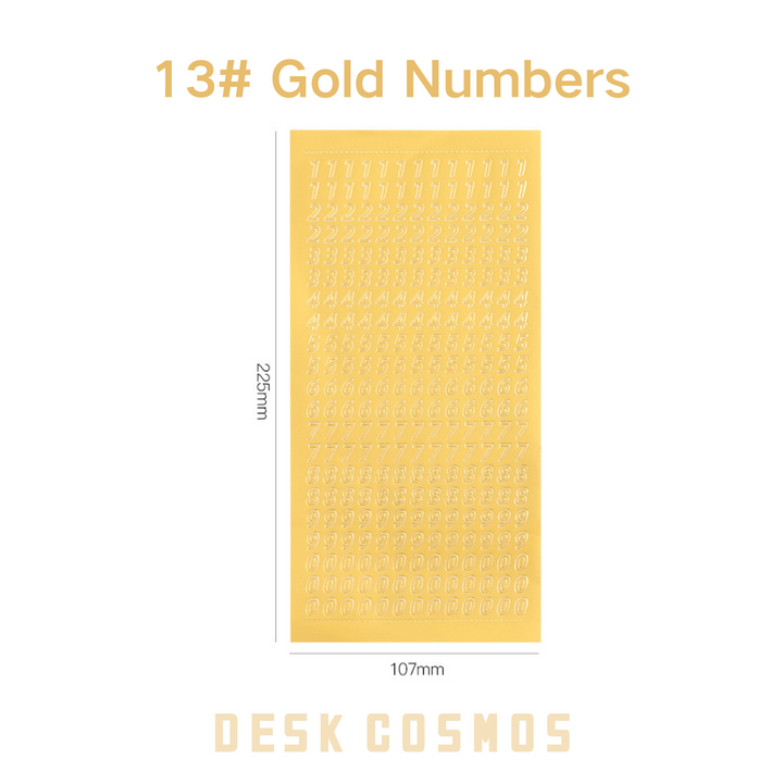 Gold and Silver Foil Stickers for Decorating Bullet Journals