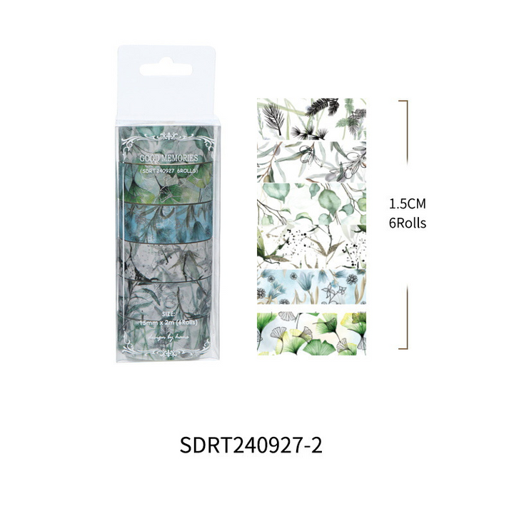 Floral Washi Tapes Seasonal Golden Time Gilded Texture Details