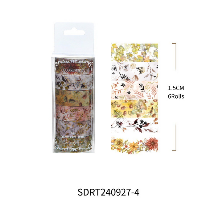Floral Washi Tapes Seasonal Golden Time Japanese Style Inspiration