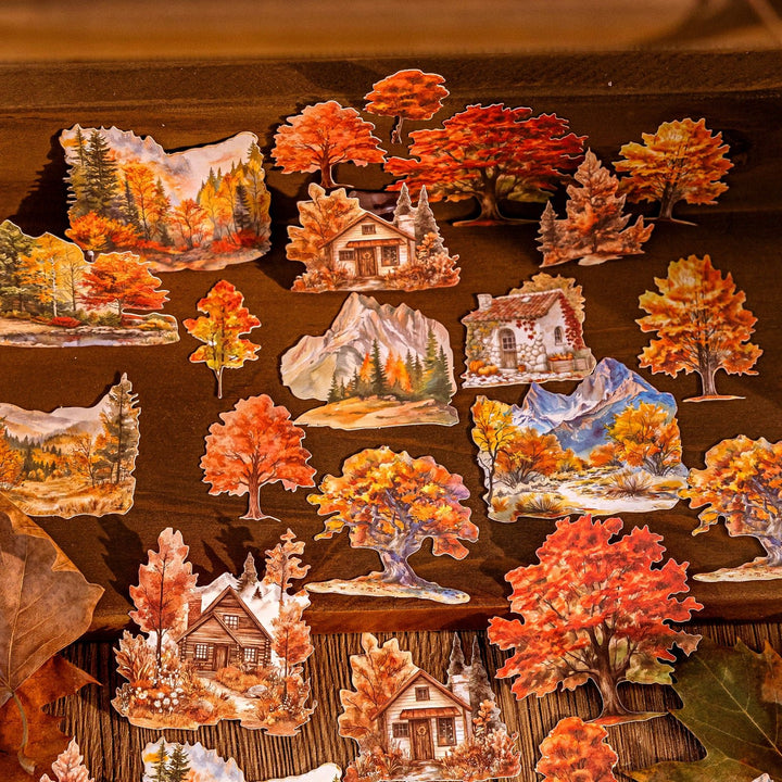 Autumn Stickers – Forest, Farm, Butterflies, Leaves - Desk Cosmos