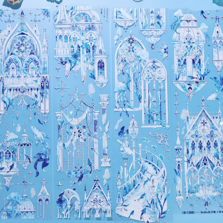 Ice Blue Magic Castle PET Tape - Desk Cosmos