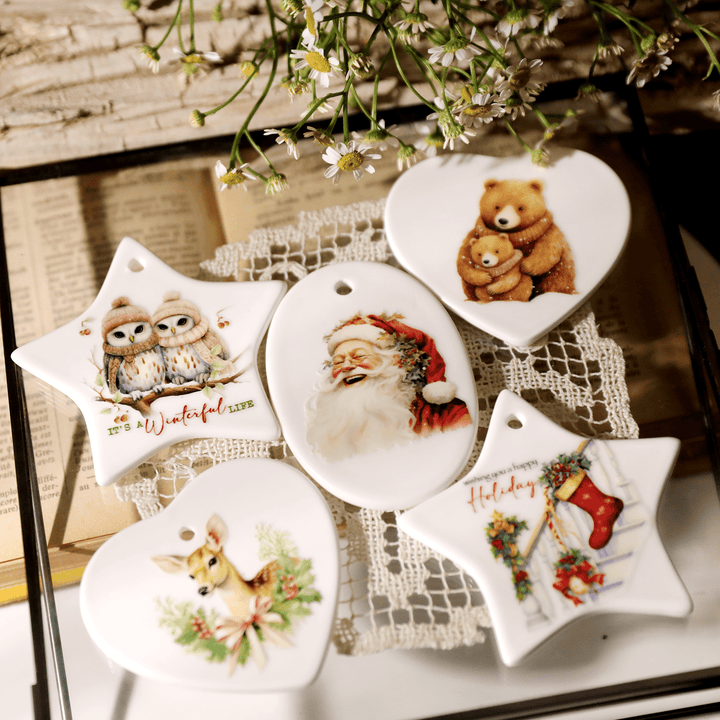 Christmas Transfer Stickers - Reindeer, Gifts, Sled, Bear - Desk Cosmos