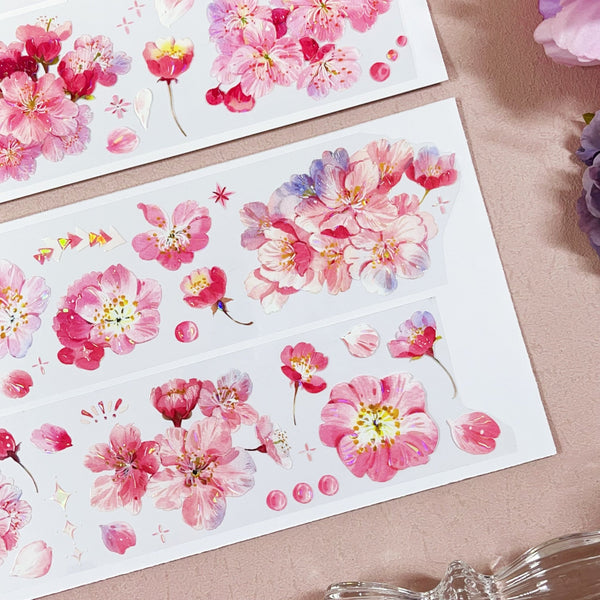 Sakura Love Romantic Flowers Die - cut Tape - Desk Cosmos