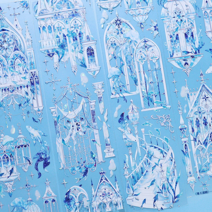 Ice Blue Magic Castle PET Tape - Desk Cosmos