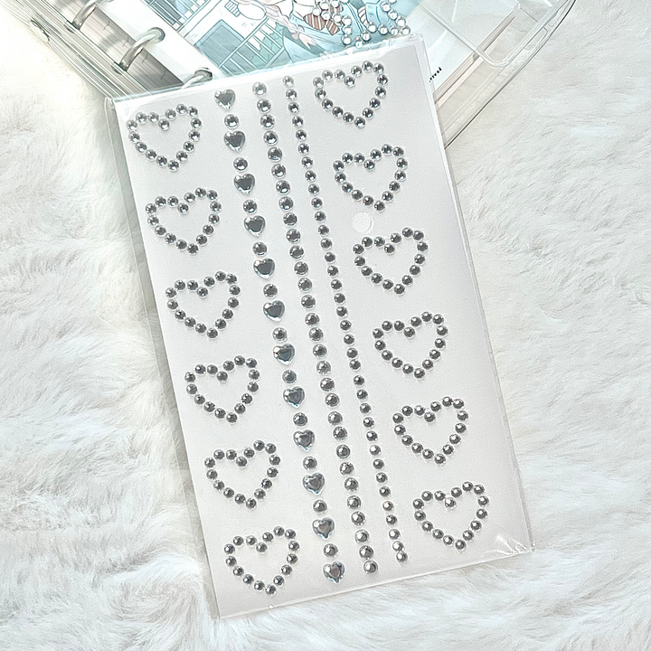 Ballet Style White Pearl Beads Classic Scrapbooking Stickers