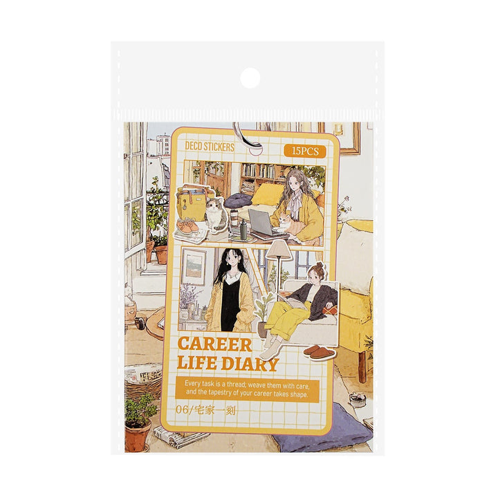 Career Life Diary PET Stickers - Desk Cosmos