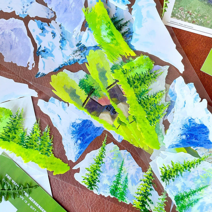 Snowland Poetic PET Scenery Tape - Desk Cosmos